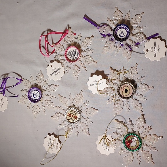 Hello Kitty Relay For Life Breast Cancer Leukemia Snowflake Ornaments Decorative - Picture 6 of 6